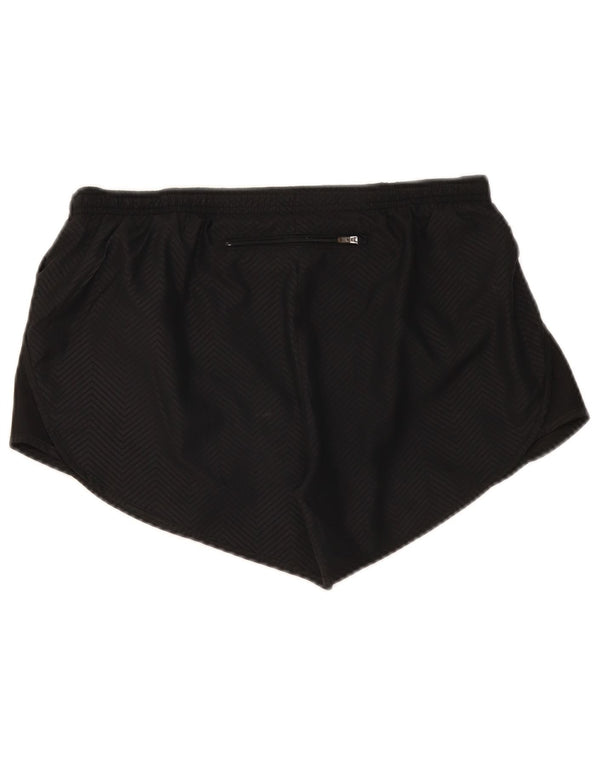 Nike Womens Dri Fit Sport Shorts UK 14 Medium Black Chevron Polyester