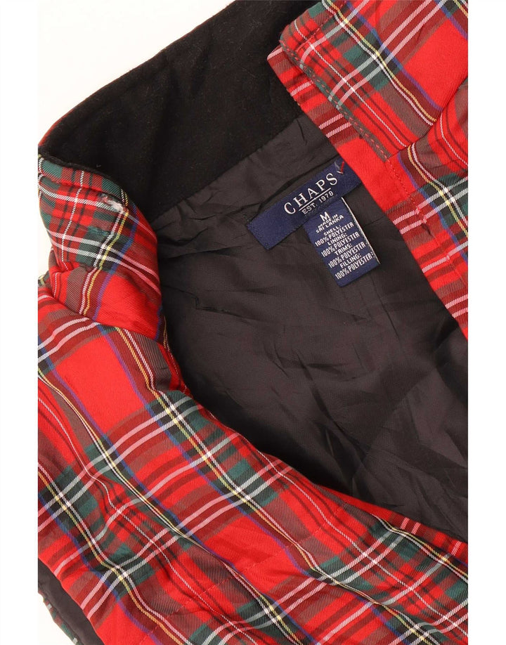 Chaps Womens Padded Gilet UK 14 Medium Red Check Polyester