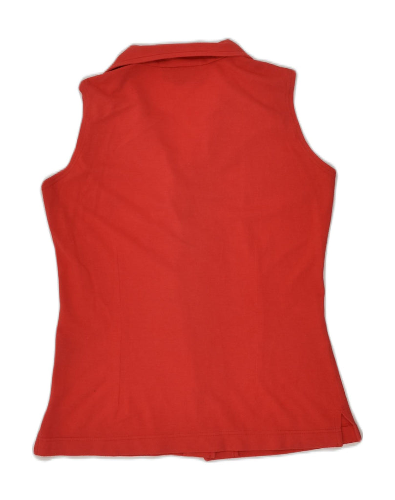 CHERVO Womens Sleeveless Shirt IT 40 Small Red Cotton | Vintage Chervo | Thrift | Second-Hand Chervo | Used Clothing | Messina Hembry 