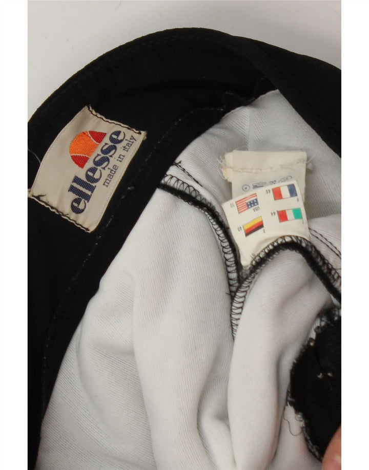 ELLESSE Womens Stirrup Tracksuit Trousers IT 44 Medium  Black Nylon