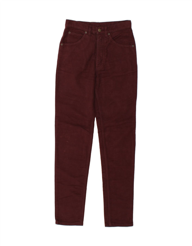 VAGABOND Womens Skinny Casual Trousers IT 42 Medium W26 L31 Burgundy | Vintage Vagabond | Thrift | Second-Hand Vagabond | Used Clothing | Messina Hembry 