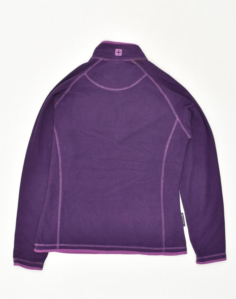 MOUNTAIN WAREHOUSE Womens Zip Neck Fleece Jumper UK 12 Medium Purple | Vintage Mountain Warehouse | Thrift | Second-Hand Mountain Warehouse | Used Clothing | Messina Hembry 