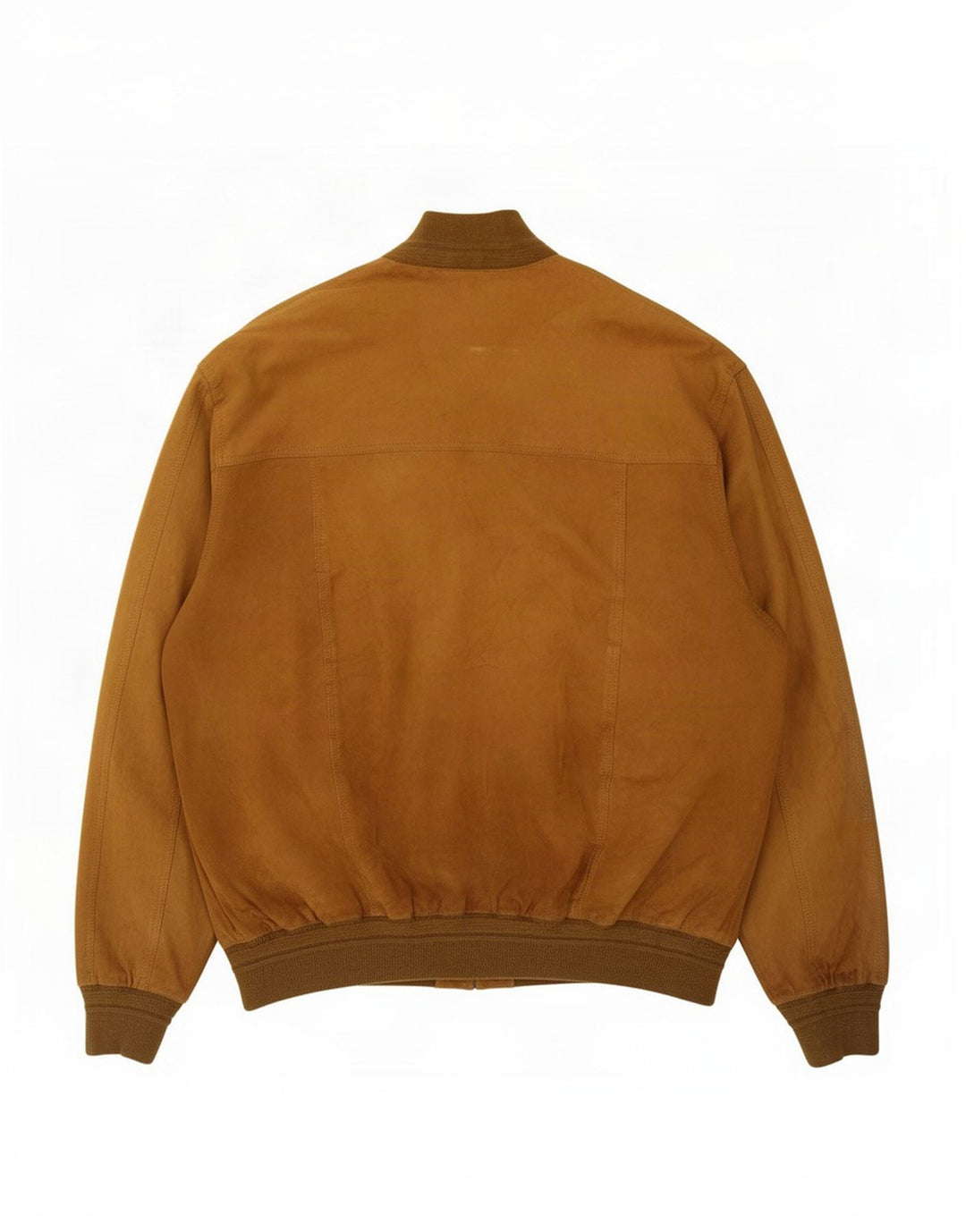 Vintage Mens Suede Bomber Jacket IT 56 3XL Beige Leather