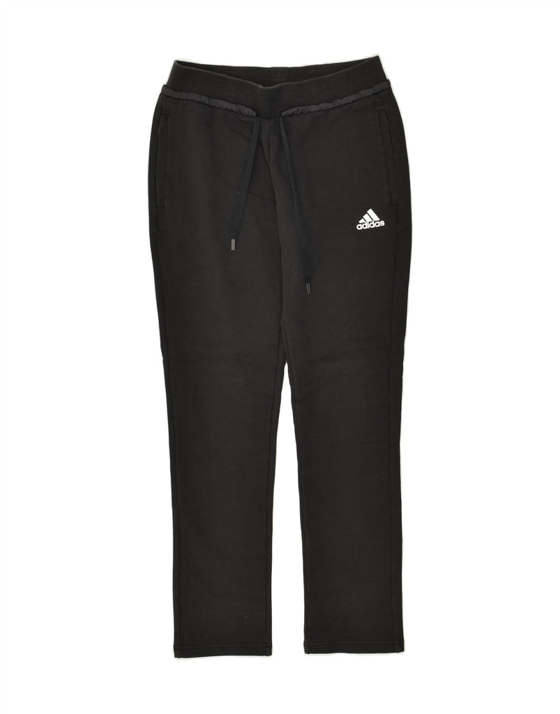 ADIDAS Womens Tracksuit Trousers UK 10 Small Black Cotton | Vintage Adidas | Thrift | Second-Hand Adidas | Used Clothing | Messina Hembry 