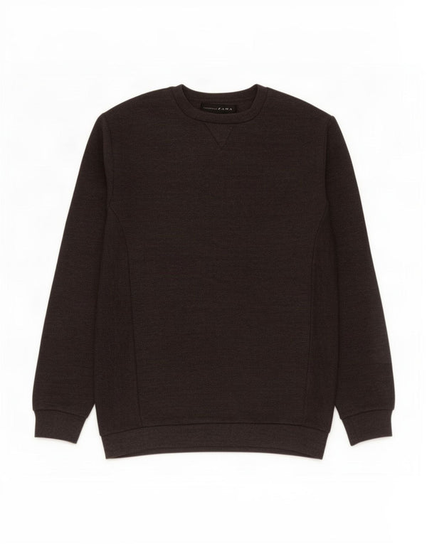 Zara Mens Sweatshirt Jumper Small Grey Polyester