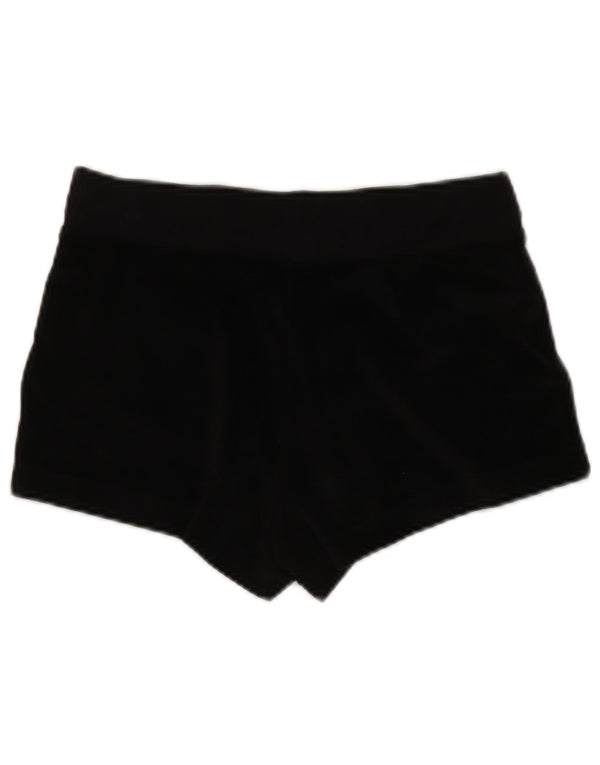 JUICY COUTURE Womens Sport Shorts UK 10 Small Black Polyester