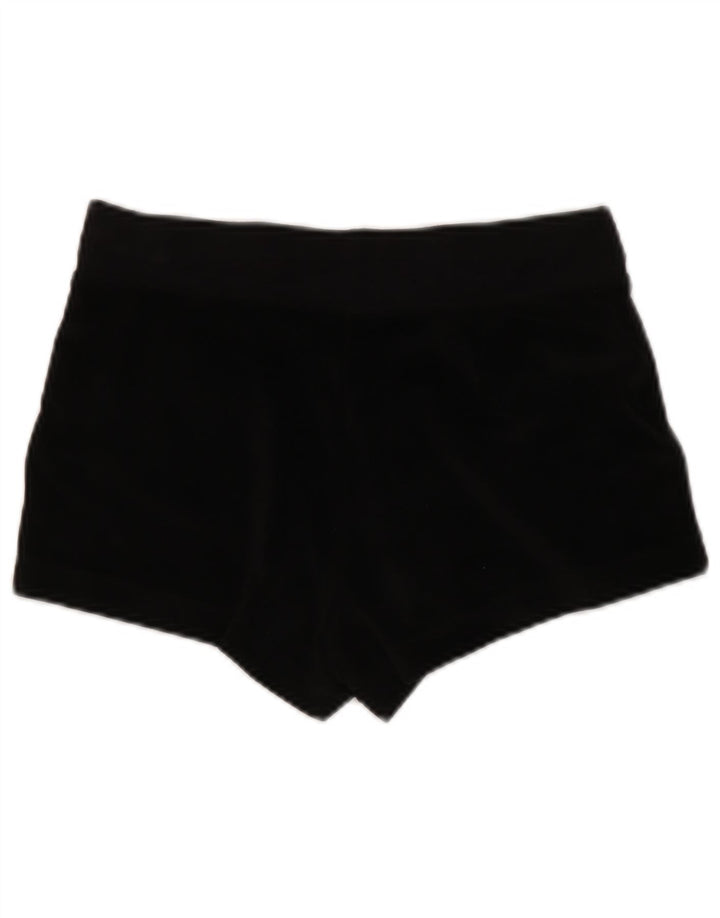 JUICY COUTURE Womens Sport Shorts UK 10 Small Black Polyester