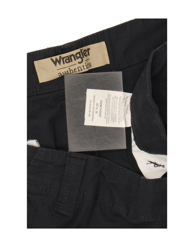 WRANGLER Mens Straight Cargo Trousers W42 L30 Navy Blue Cotton Vintage Wrangler and Second-Hand Wrangler from Messina Hembry 