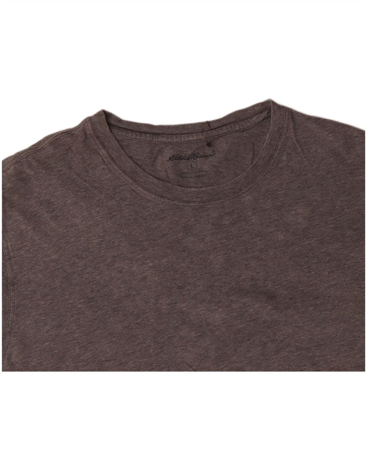EDDIE BAUER Mens T-Shirt Top Large Grey Cotton