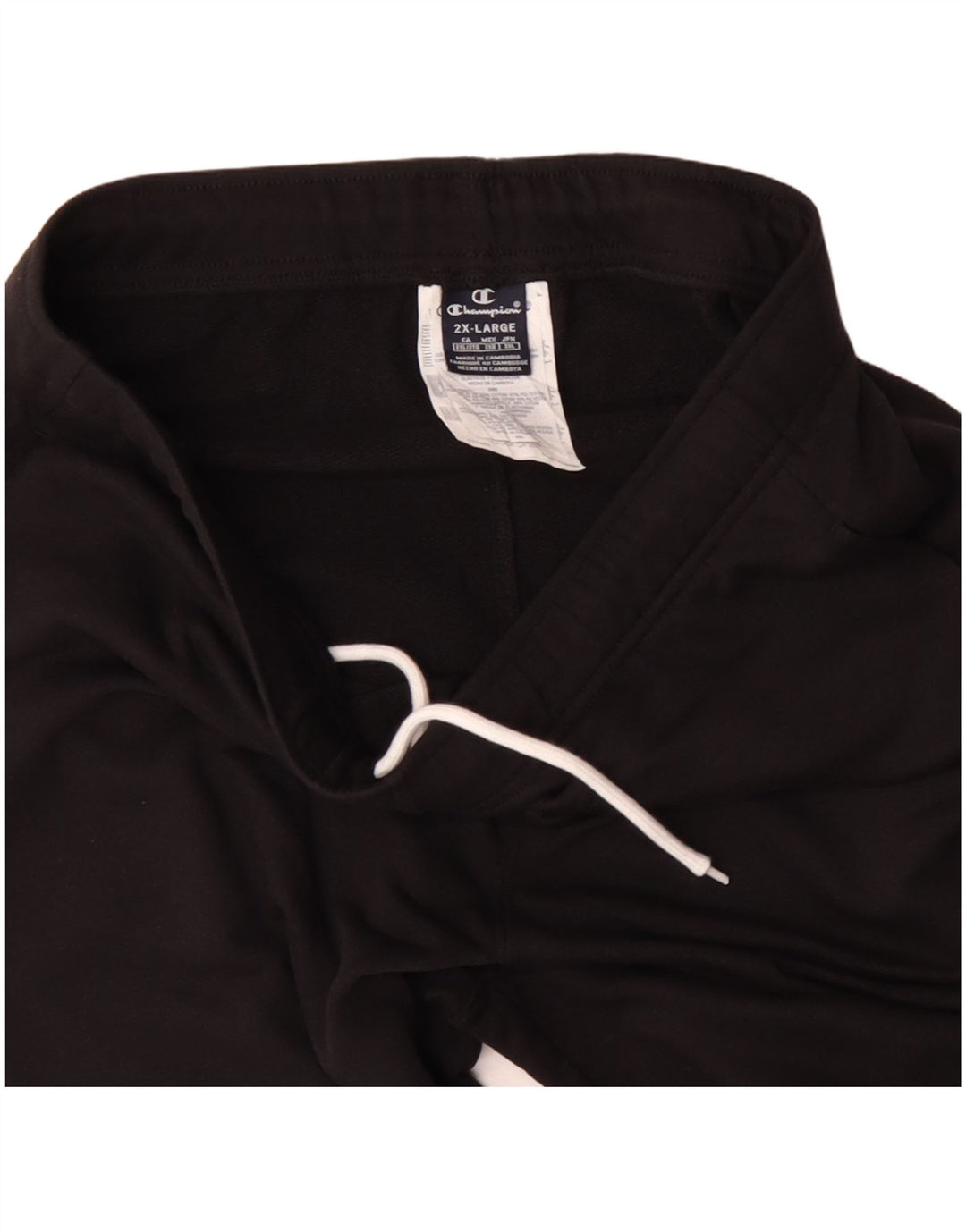 Champion Mens Tracksuit Trousers Joggers 2XL Black Cotton