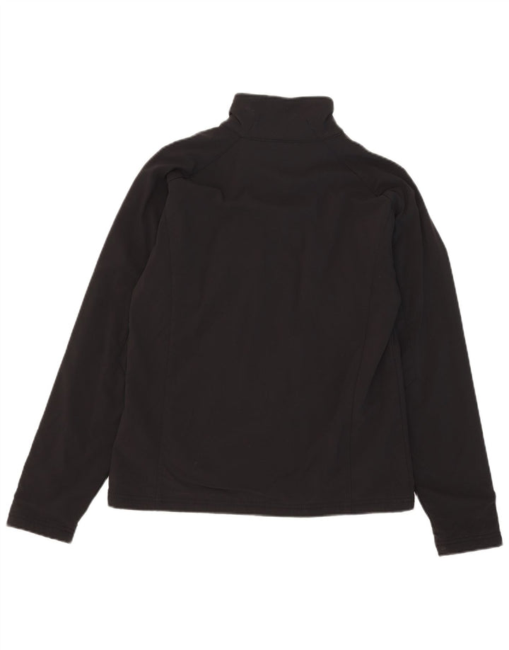 Fila Womens Tracksuit Top Jacket UK 14 Large Black Nylon
