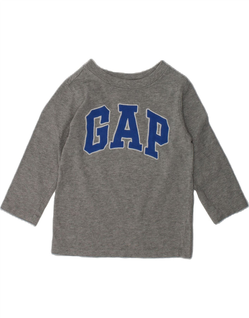 GAP Baby Girls Graphic Top Long Sleeve 18-24 Months Grey Cotton | Vintage Gap | Thrift | Second-Hand Gap | Used Clothing | Messina Hembry 