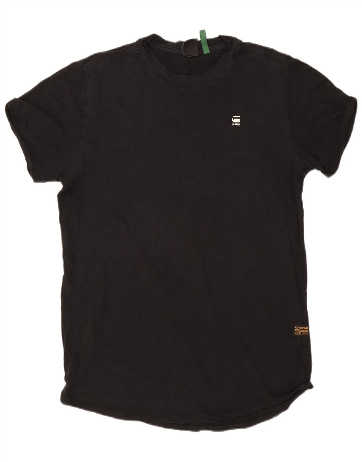 G-Star Mens T-Shirt Top Small Black Cotton