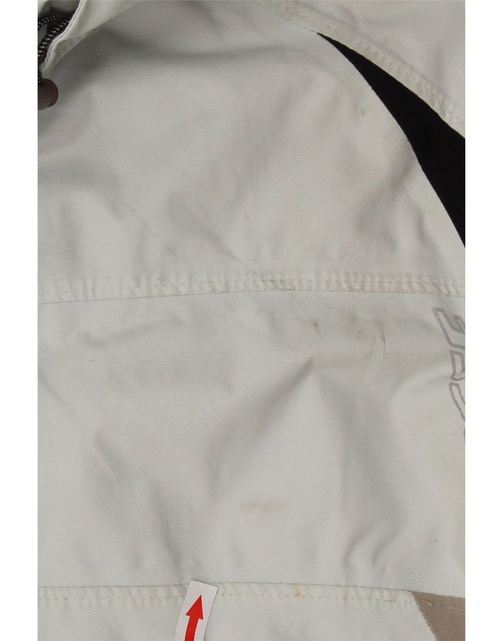 DAINESE Womens Windbreaker Jacket UK 14 Medium Off White Colourblock