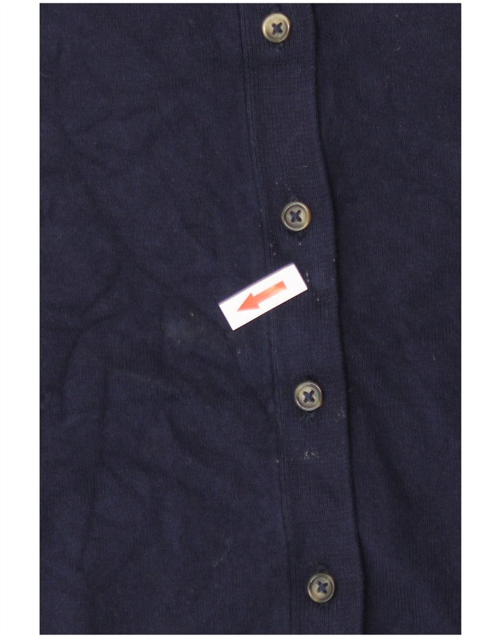Marks & Spencer Womens Cardigan Sweater UK 10 Small Navy Blue Viscose