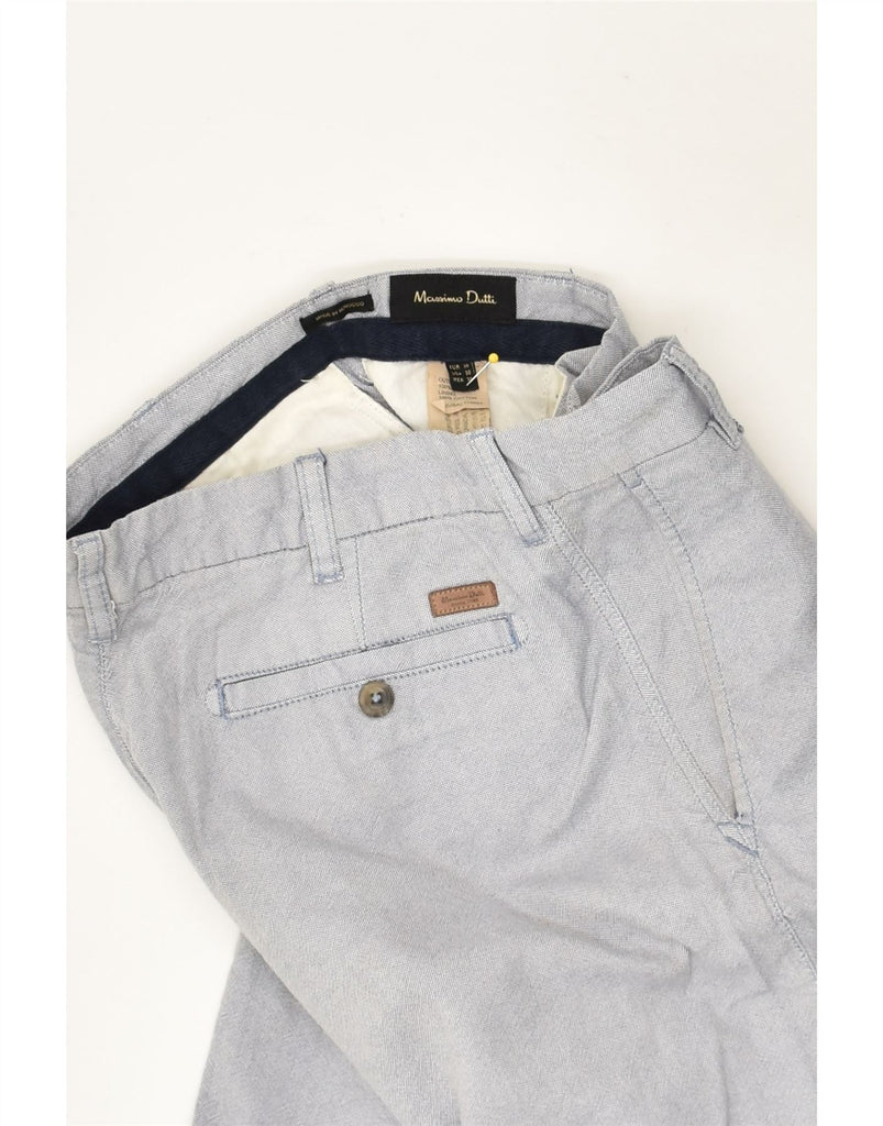 MASSIMO DUTTI Mens Chino Shorts W30 Medium Blue Cotton | Vintage Massimo Dutti | Thrift | Second-Hand Massimo Dutti | Used Clothing | Messina Hembry 