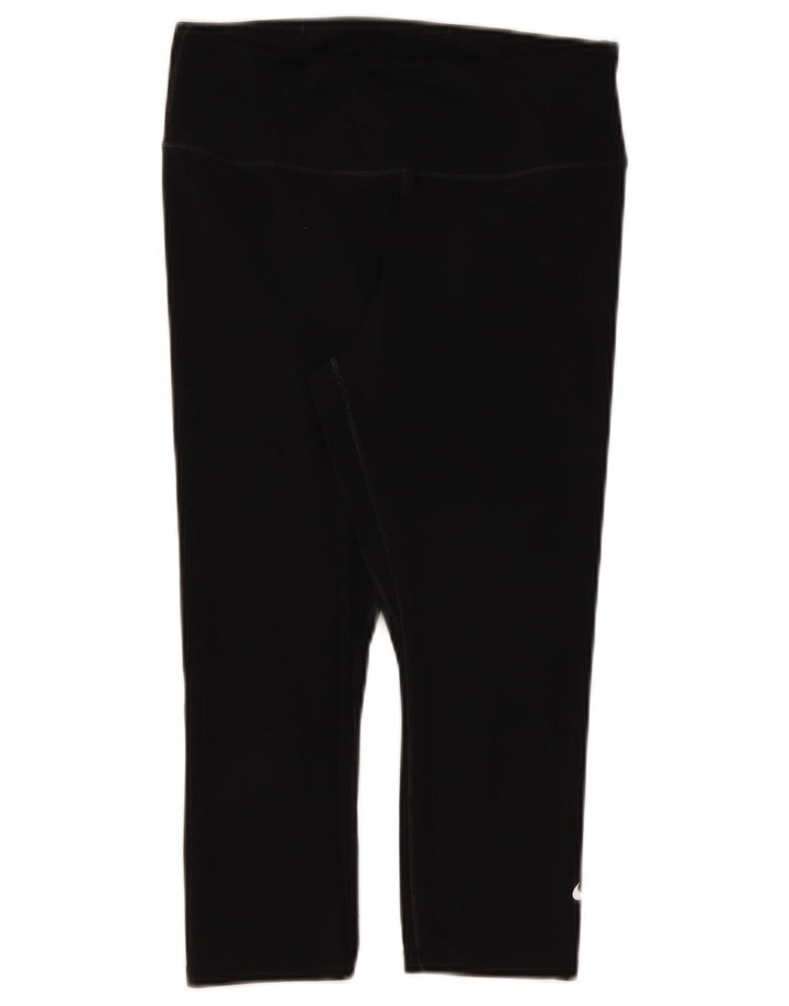 Nike Womens Dri Fit Capri Leggings UK 12 Medium Black