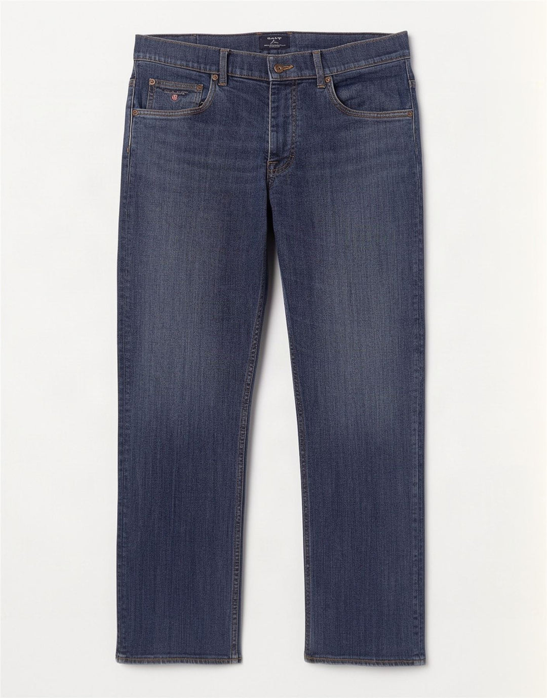 Gant Mens Regular Fit Straight Jeans W34 L30 Blue Cotton