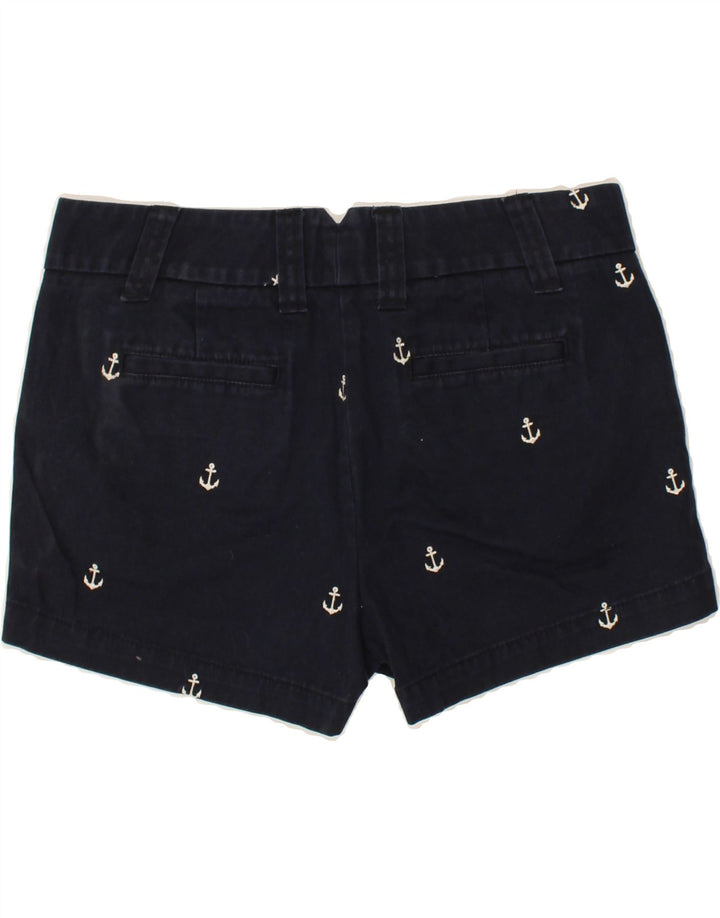 J. CREW Womens Graphic Chino Shorts US 6 Medium W30  Navy Blue Cotton Vintage J. Crew and Second-Hand J. Crew from Messina Hembry 