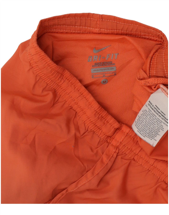 Nike Womens Dri Fit Sport Shorts UK 14 Medium Orange Polyester