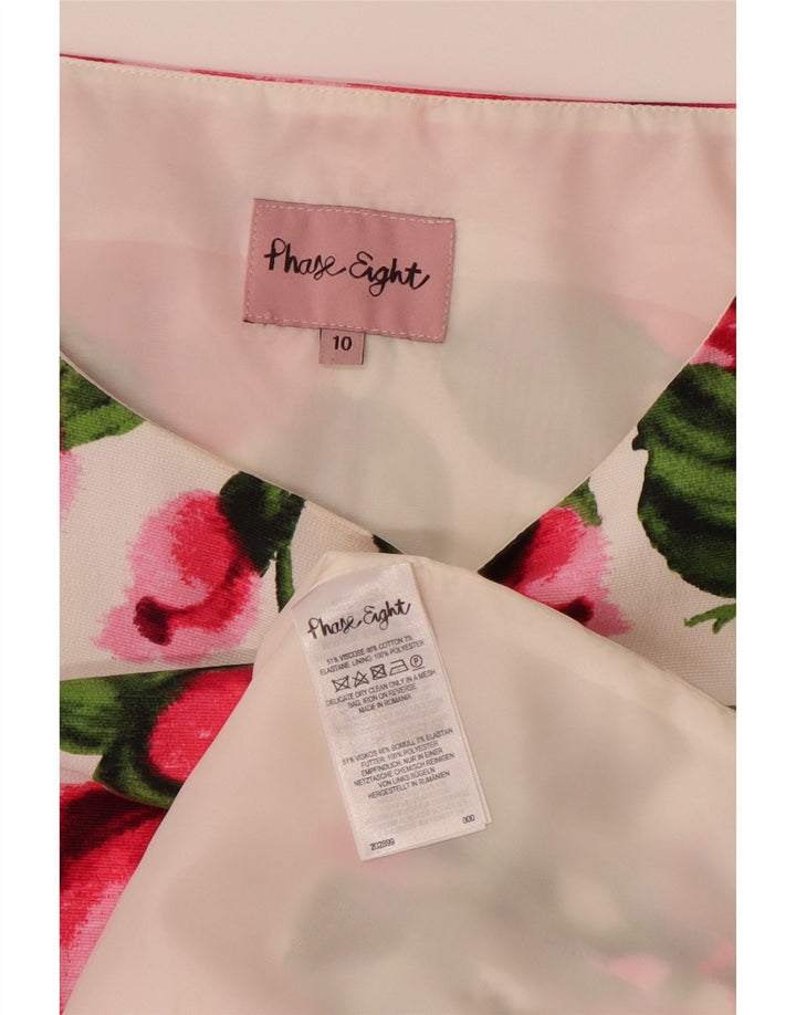 PHASE EIGHT Womens A-Line Dress UK 10 Small  Multicoloured Floral
