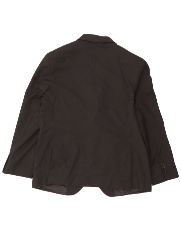 Marks & Spencer Mens 2 Button Blazer Jacket UK 44 XL Black