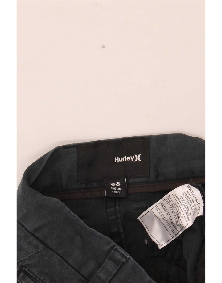 Hurley Mens Chino Shorts W33 Medium Navy Blue Cotton