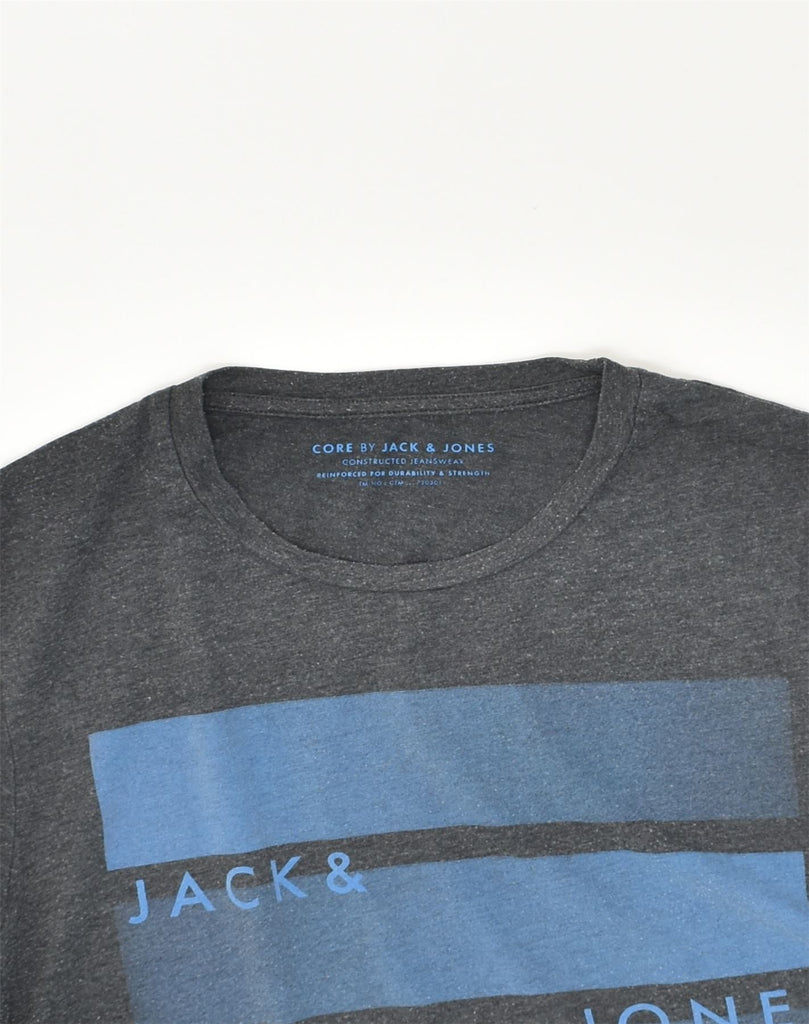 JACK & JONES Mens Graphic T-Shirt Top Large Grey Cotton | Vintage Jack & Jones | Thrift | Second-Hand Jack & Jones | Used Clothing | Messina Hembry 