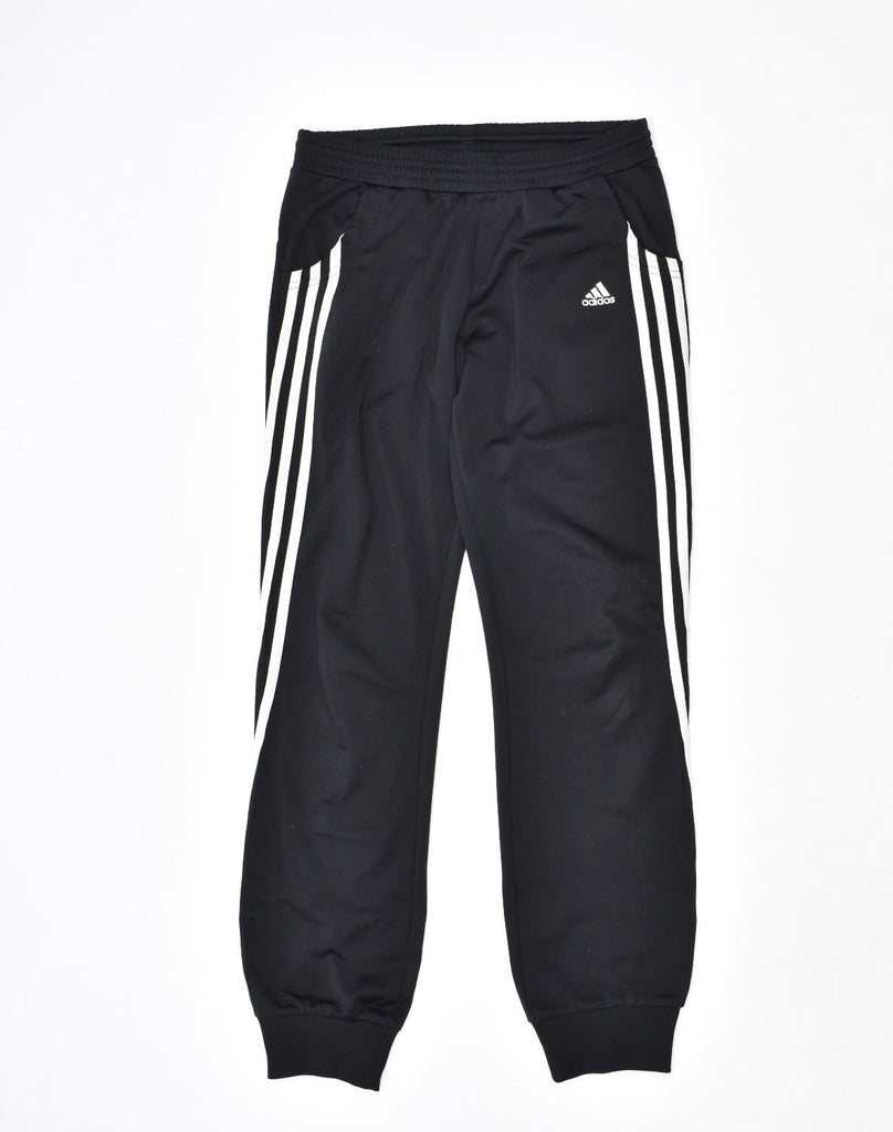 ADIDAS Womens Tracksuit Trousers Joggers UK 10 Small  Black Polyester | Vintage Adidas | Thrift | Second-Hand Adidas | Used Clothing | Messina Hembry 