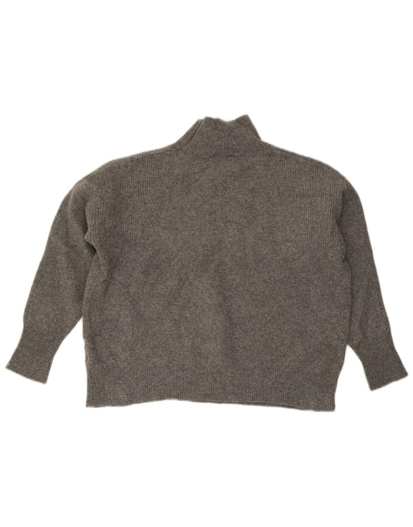 JOULES Womens Oversized Turtle Neck Jumper Sweater UK 18 XL  Grey Wool