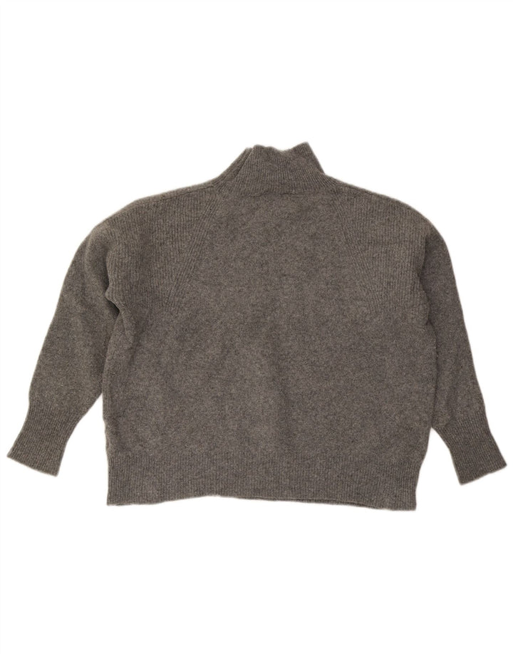 JOULES Womens Oversized Turtle Neck Jumper Sweater UK 18 XL  Grey Wool