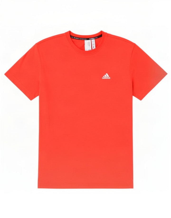 Adidas Mens Climalite T-Shirt Top Large Red Polyester
