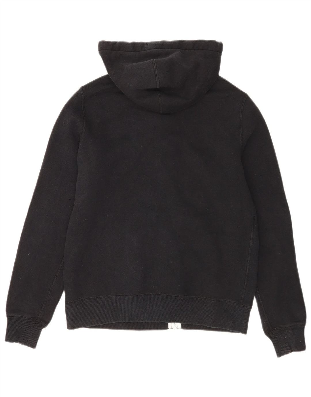 Converse Womens Zip Hoodie Sweater UK 14 Medium Black Cotton