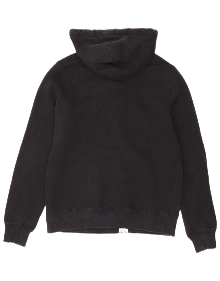 Converse Womens Zip Hoodie Sweater UK 14 Medium Black Cotton