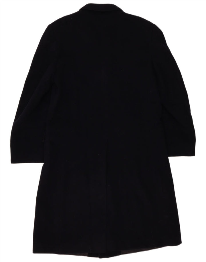 Sespi Mens Double Breasted Coat UK 38 Medium Navy Blue Virgin Wool