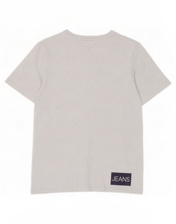 Calvin Klein Jeans Girls Graphic T-Shirt Top 13-14 Years Grey Flecked