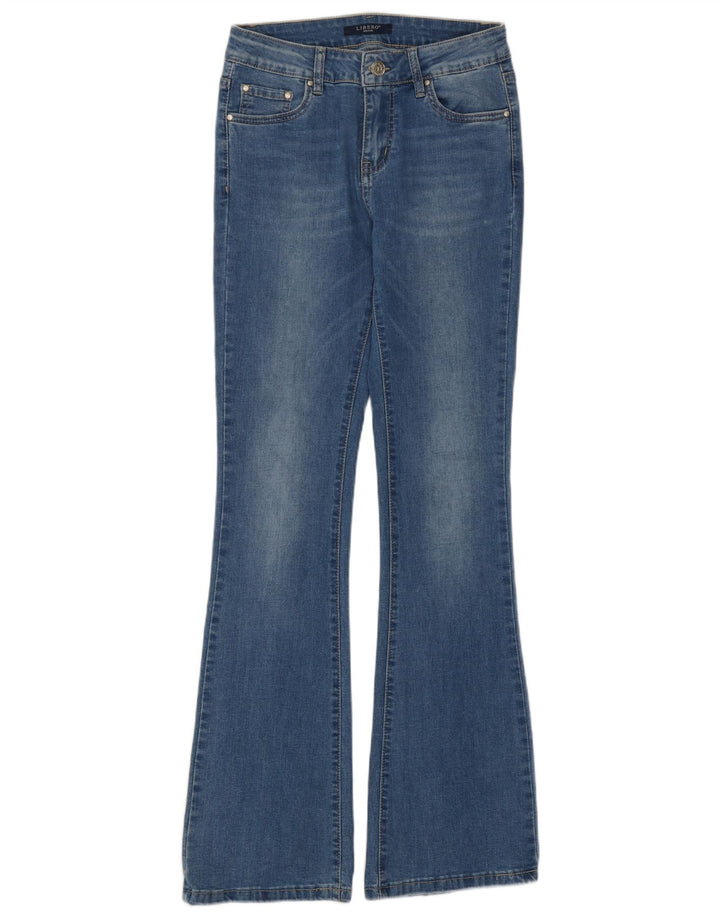 Libero Womens Slim Flared Jeans Medium W27 L31 Blue Cotton