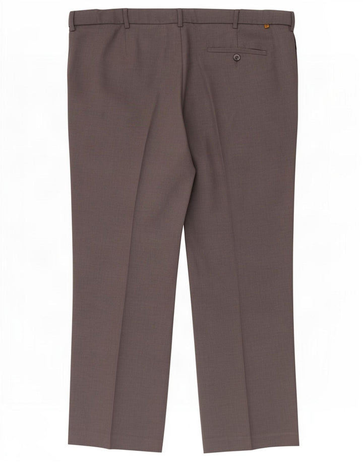 Farah Mens Straight Chino Trousers W42 L29 Grey Polyester