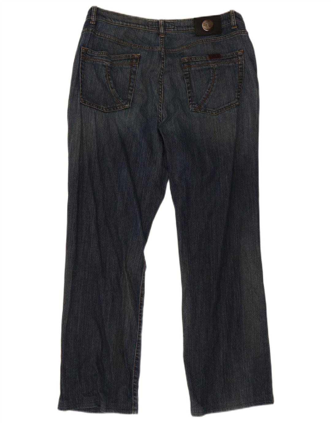 Trussardi Mens Straight Jeans W36 L30 Navy Blue Cotton