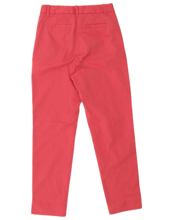 Marks & Spencer Womens High Waist Chino Trousers UK 8 Small W26 L27 Pink