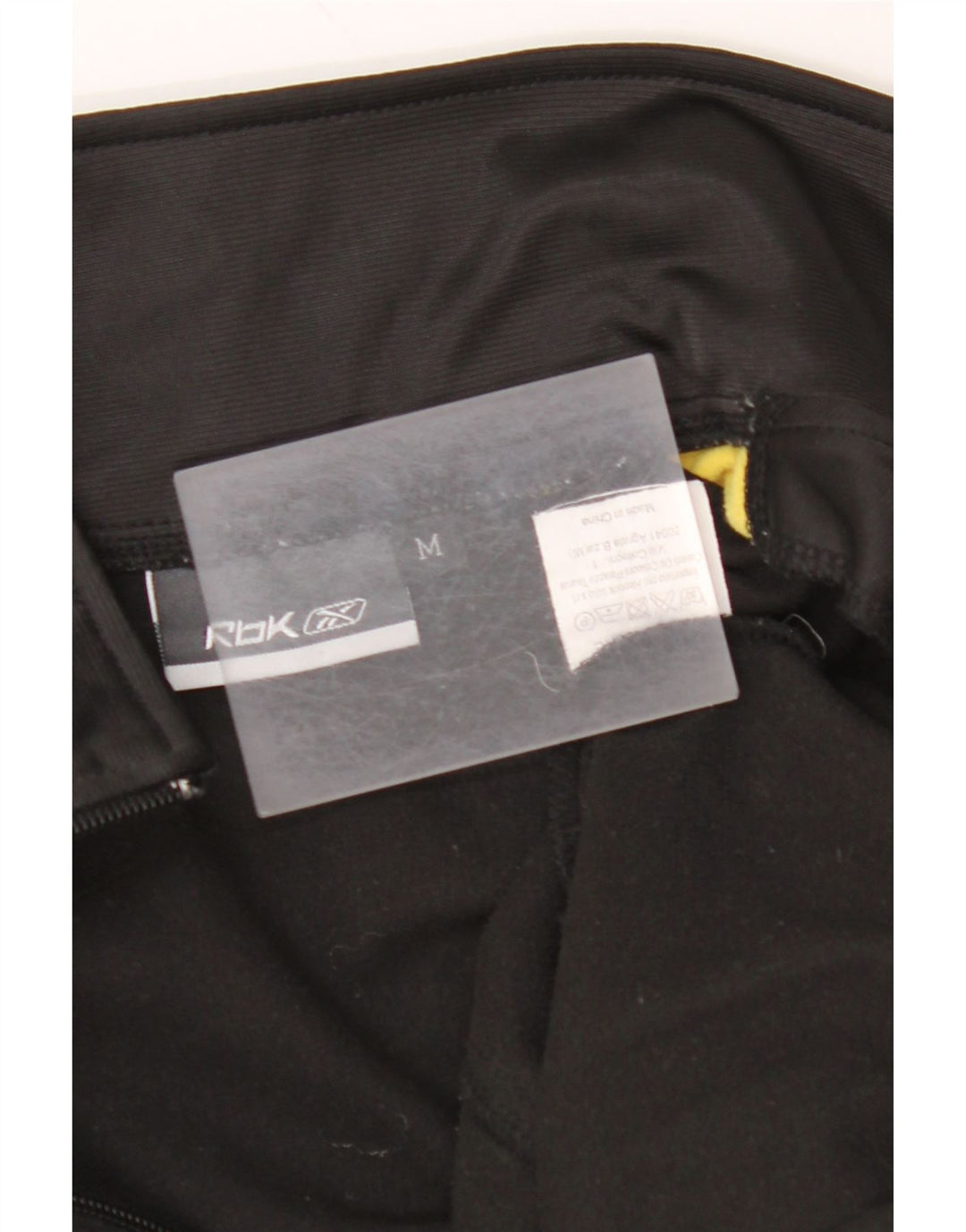 REEBOK Mens Tracksuit Top Jacket Medium Black Colourblock Polyester