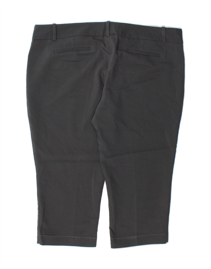 MOSSIMO Womens Straight Capri Trousers US 16 2XL W40 L20 Grey Cotton Vintage Mossimo and Second-Hand Mossimo from Messina Hembry 