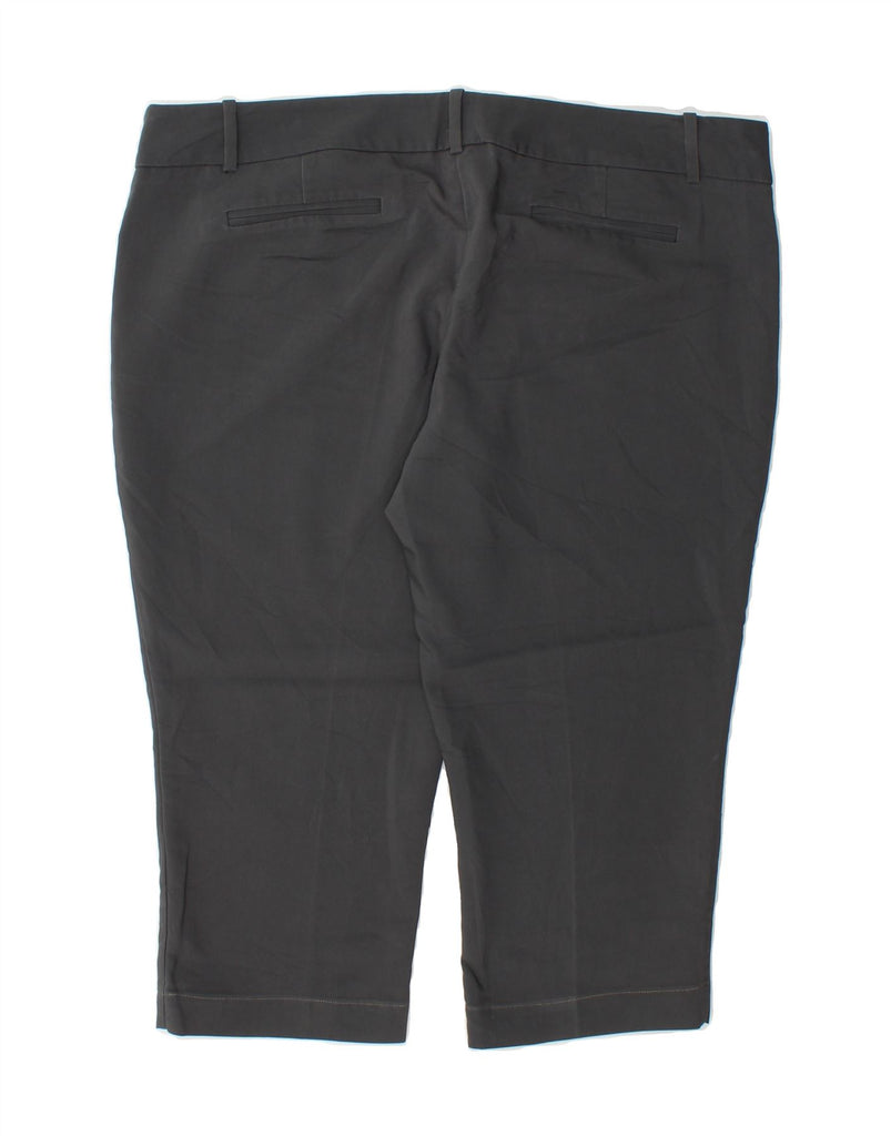 MOSSIMO Womens Straight Capri Trousers US 16 2XL W40 L20 Grey Cotton Vintage Mossimo and Second-Hand Mossimo from Messina Hembry 