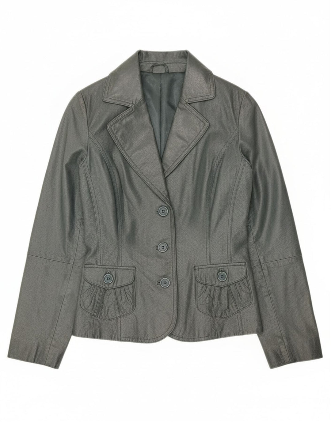 Vintage Womens 3 Button Blazer Jacket UK 10 Small Grey