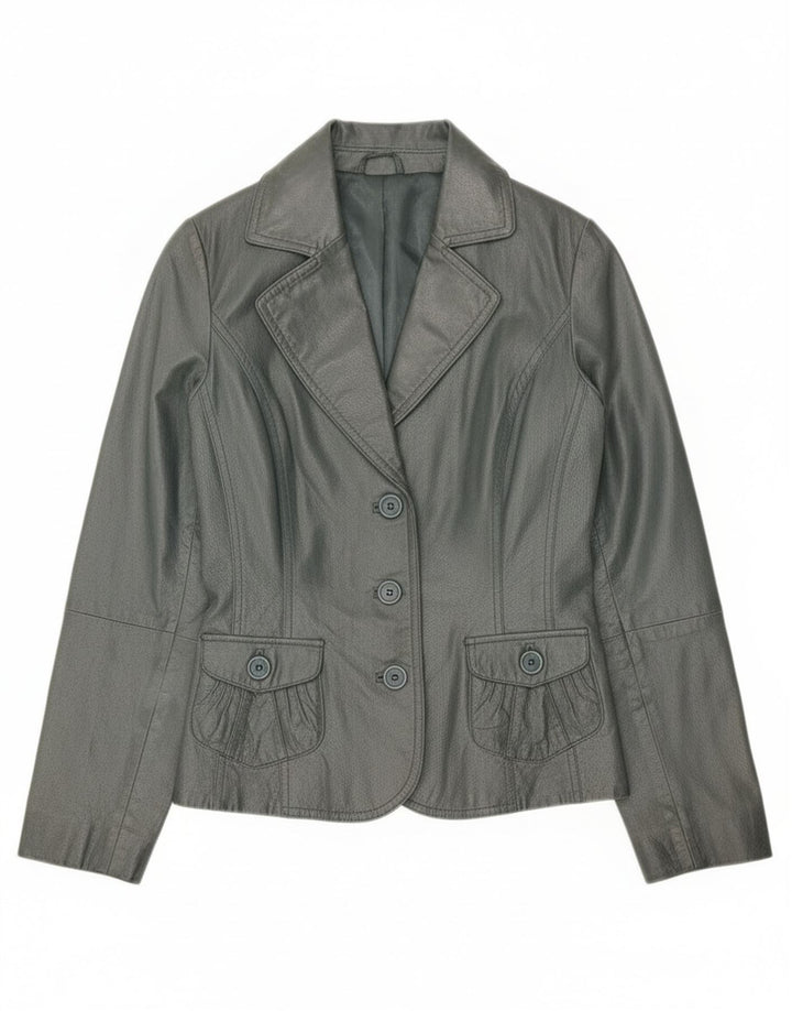 Vintage Womens 3 Button Blazer Jacket UK 10 Small Grey