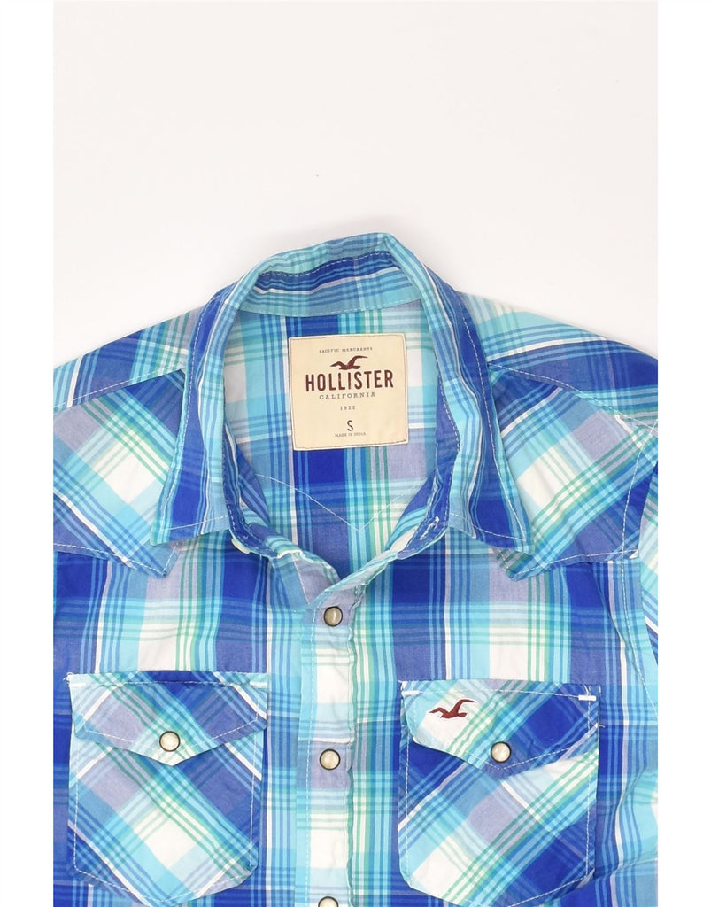 HOLLISTER Mens Shirt Small Blue Check Cotton | Vintage Hollister | Thrift | Second-Hand Hollister | Used Clothing | Messina Hembry 