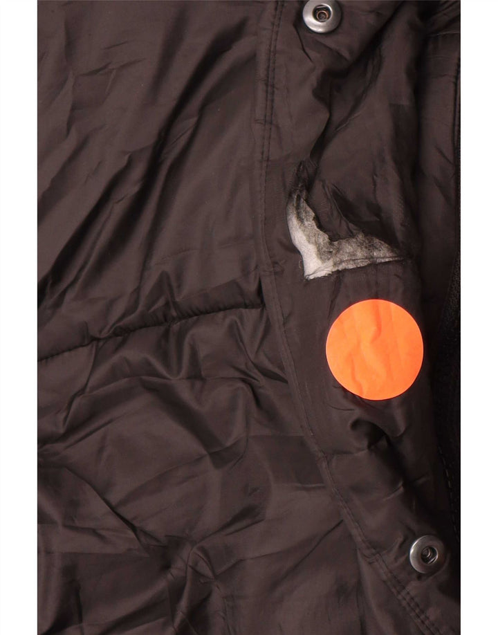Gap Womens Hooded Oversized Padded Jacket UK 10 Small Black Polyester