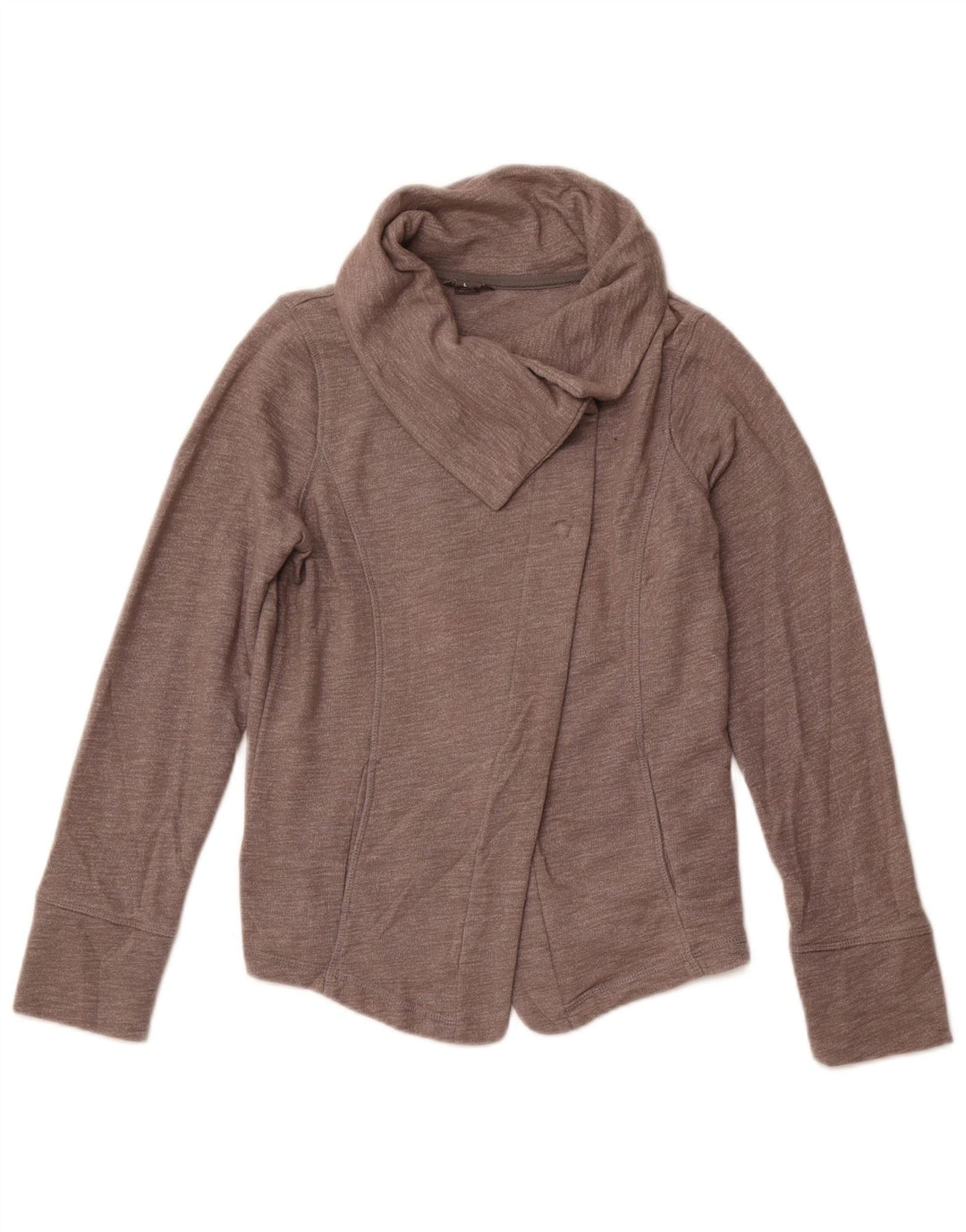 EDDIE BAUER Womens Cardigan Sweater UK 10 Small Grey Cotton