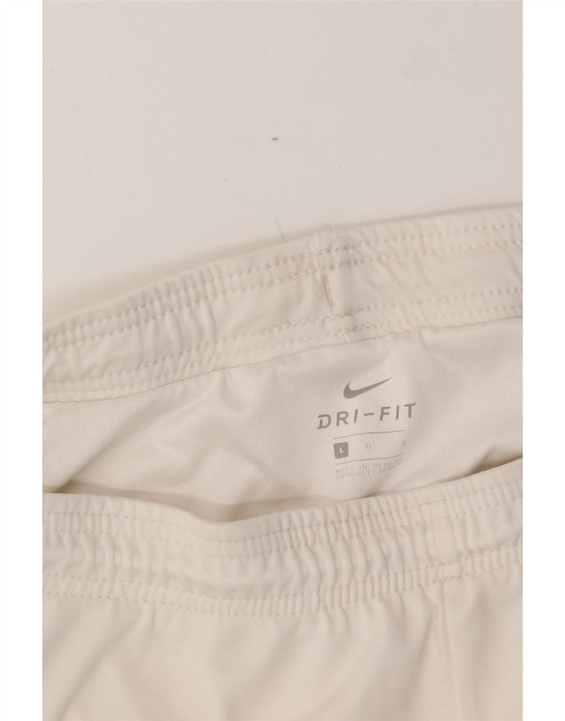 NIKE Mens Dri Fit Sport Shorts Large White Vintage Nike and Second-Hand Nike from Messina Hembry 