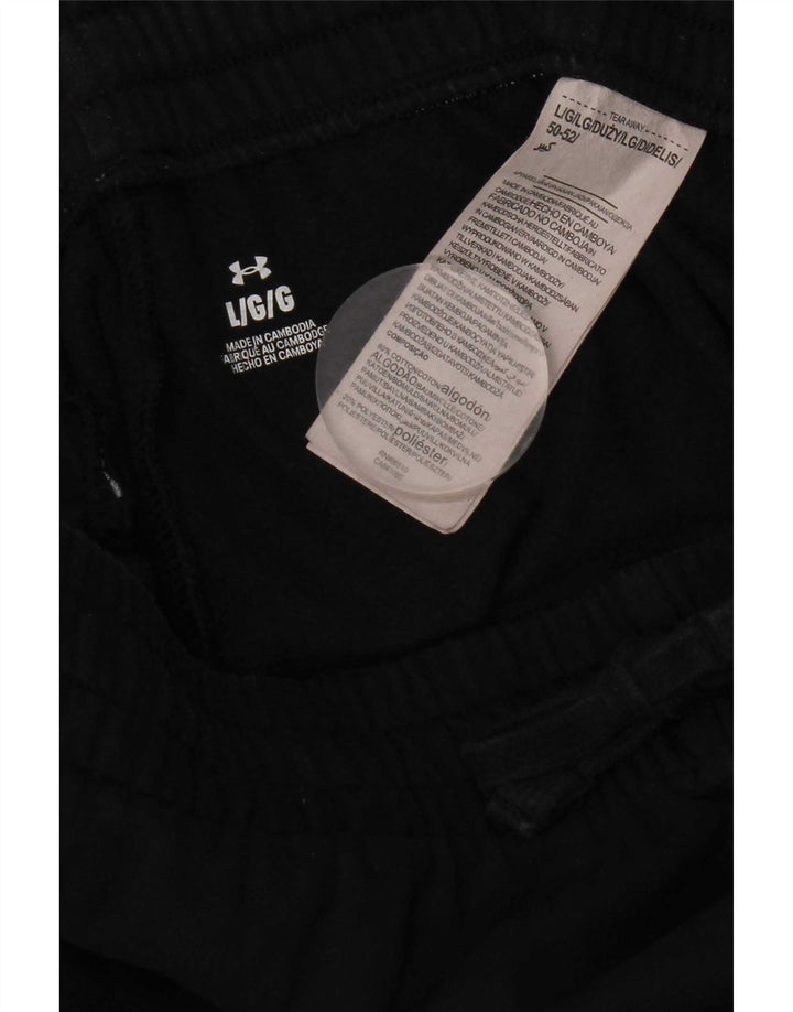 Under Armour Mens Cargo Tracksuit Trousers Joggers Large Black Cotton